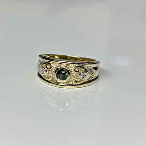 Wide band Sapphire Ring