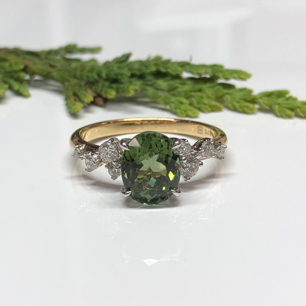 Green Tourmaline Ring