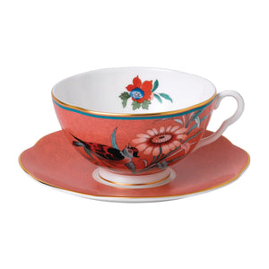 Paeonia Coral Tea Cup & Saucer