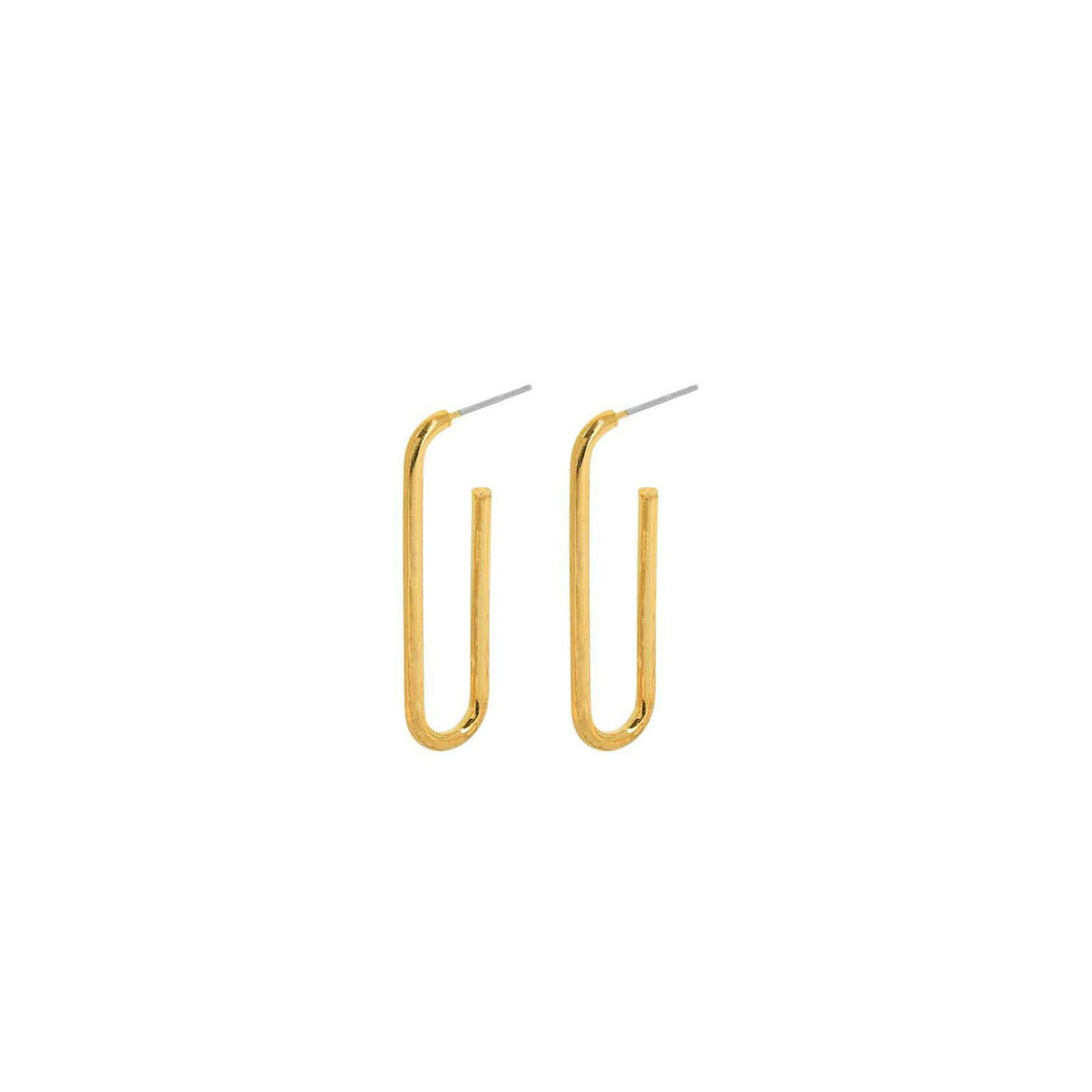 Smooth Line Gold Earrings