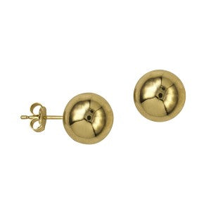 10mm Yellow Gold Ball Studs