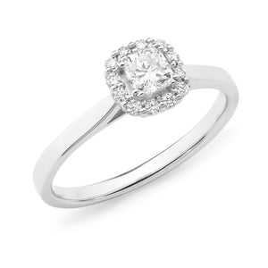 Cushion Cut Ring with Halo