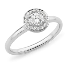 Load image into Gallery viewer, White Gold Round Brilliant-Cut Diamond Ring
