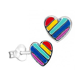 Rainbow Heart Earrings