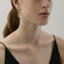 Load image into Gallery viewer, Amber Multi Hoop Drop Earrings
