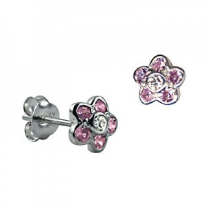 Pink Flower Earrings