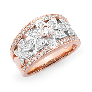 Wide Floral Ring