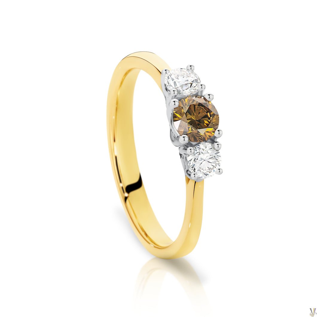 Cognac Diamond Ring