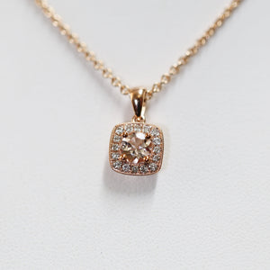 Rose Gold and Morganite Pendant