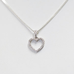 White Gold Diamond set Heart