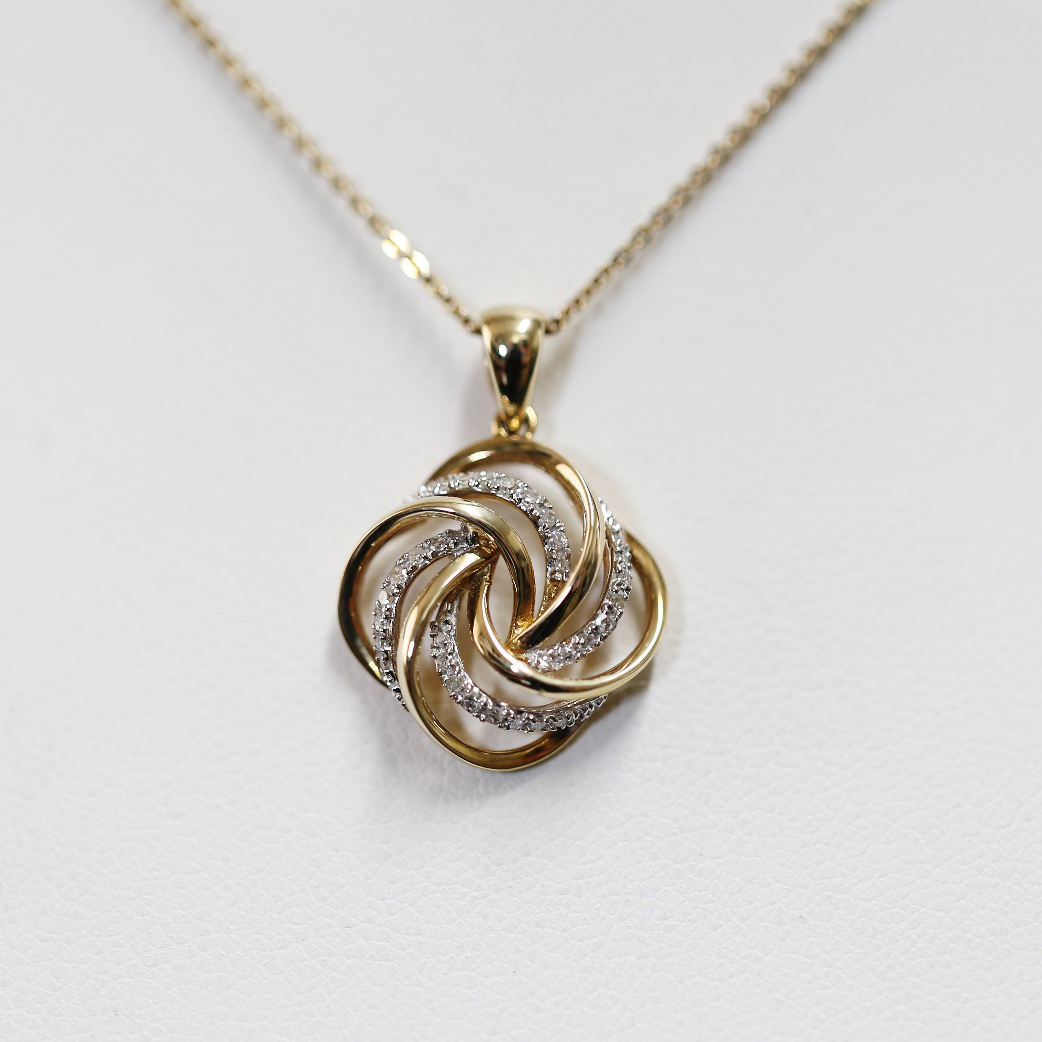 Diamond swirl deals pendant necklace