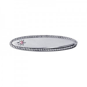 Oval Brooch with Pink Zirconia