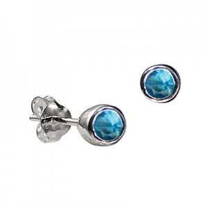 Mid Blue Stud Earrings