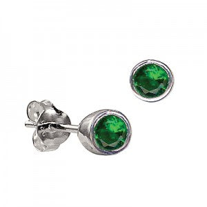 Dark Green Stud Earrings