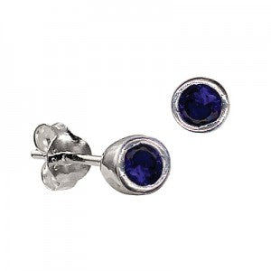Dark Blue Stud Earrings