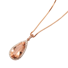 Load image into Gallery viewer, Rose Gold and Morganite Pendant
