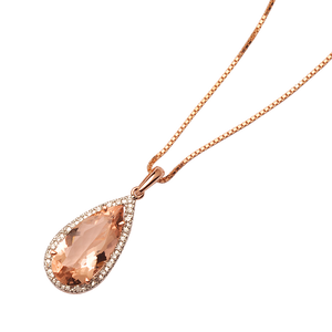 Rose Gold and Morganite Pendant