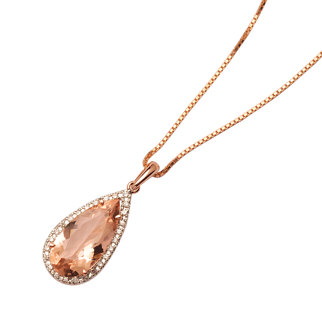 Rose Gold and Morganite Pendant