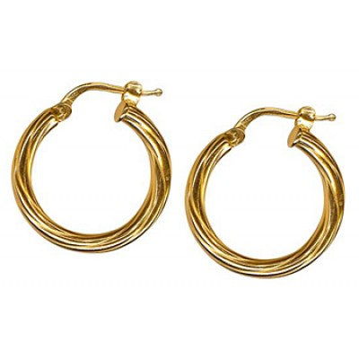 Medium Twist Hoop Earrings