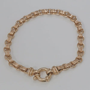 9ct Rose Gold Antique Style Link Bracelet