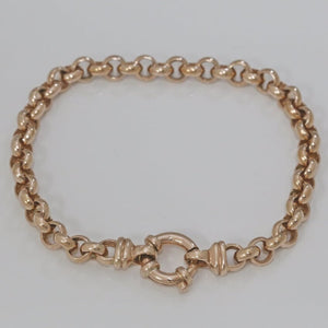 9ct Rose Gold Belcher Link Bracelet