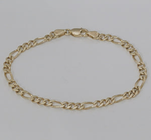 9ct Yellow Gold 3:1 Figaro Link Bracelet