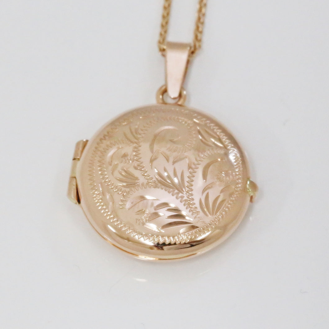 Handmade 9ct Rose Gold Round Locket (Medium)