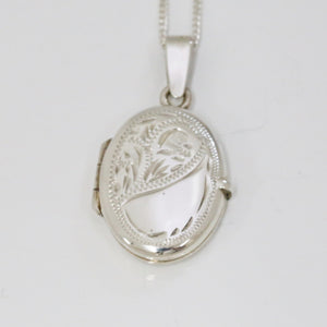 Handmade Sterling Silver Oval Locket (Small)