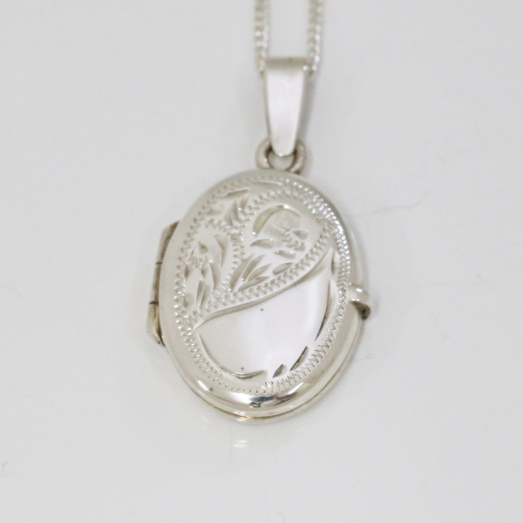 Handmade Sterling Silver Oval Locket (Small)