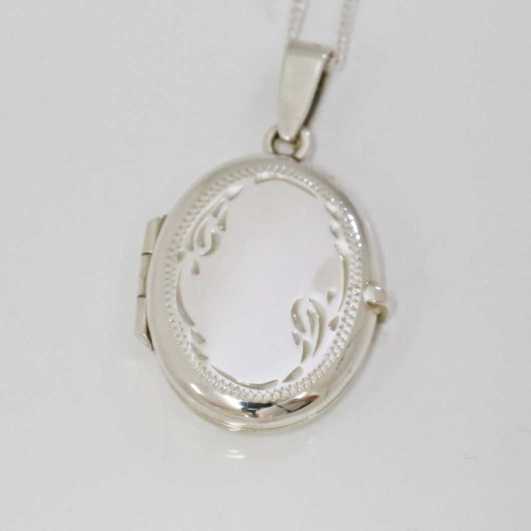 Handmade Sterling Silver Oval Locket (Small)