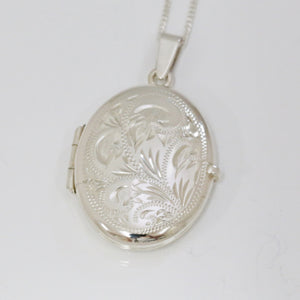 Handmade Sterling Silver Oval Locket (Medium)