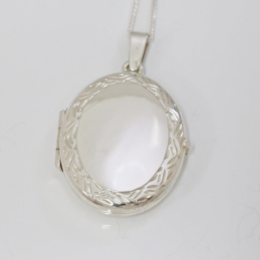 Handmade Sterling Silver Oval Locket (Medium)