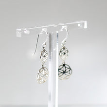 Load image into Gallery viewer, Double Flower Drop Earrings
