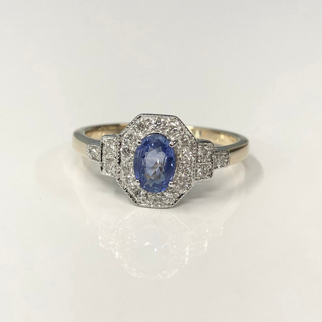 Sapphire and Diamond Ring