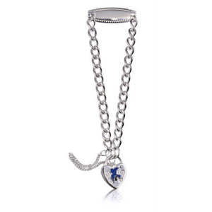 Curb Padlock Bracelet with Bluebird