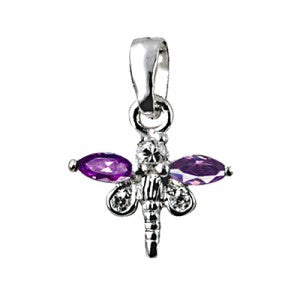Purple Dragonfly Pendant