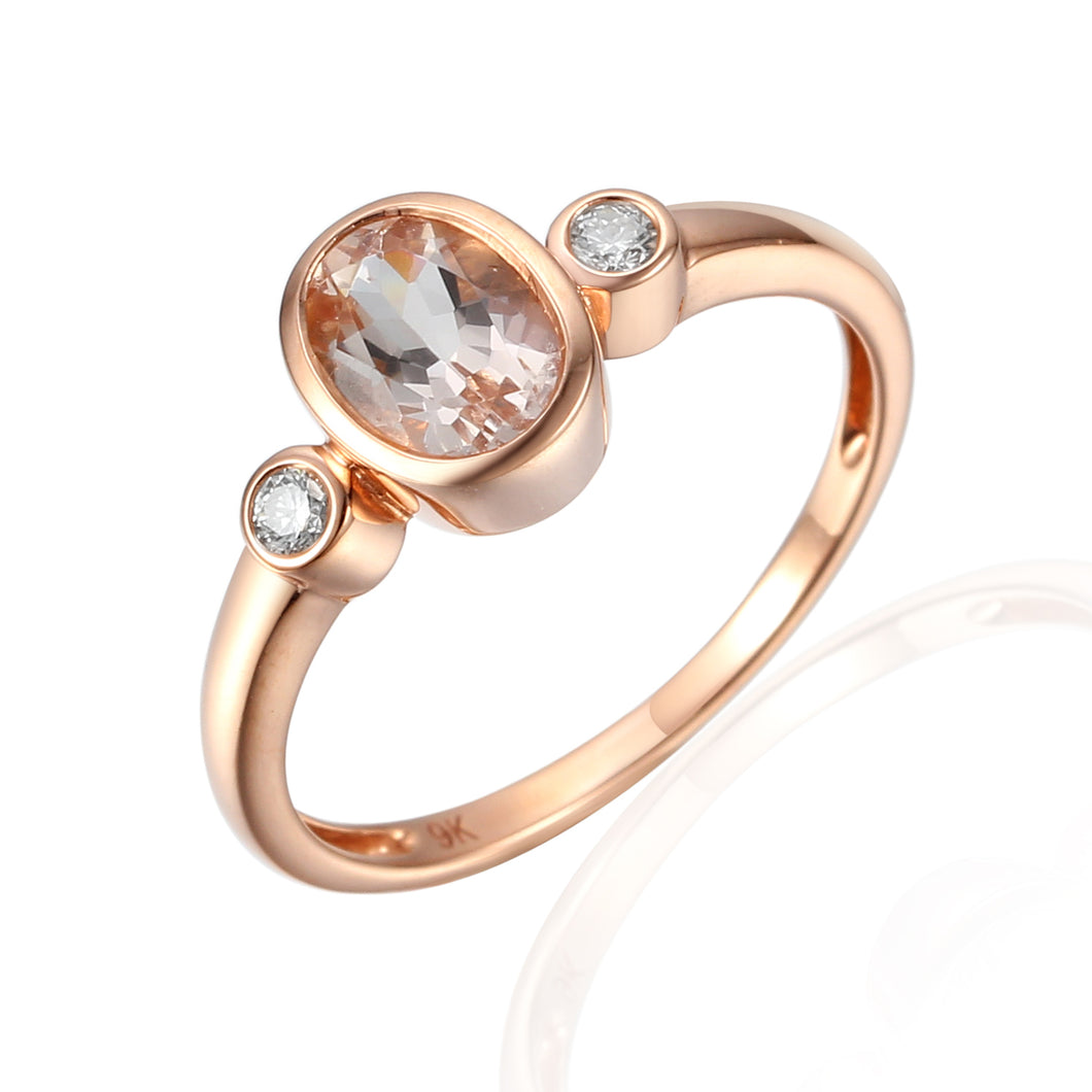 Bezel Set Morganite Ring