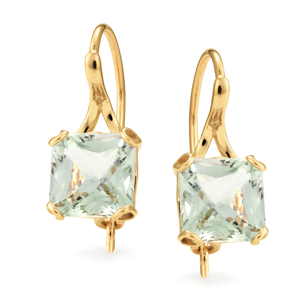 Green Amethyst Earrings