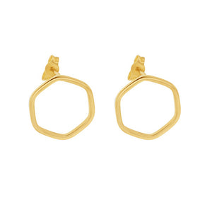 Open Form Hexagon Studs