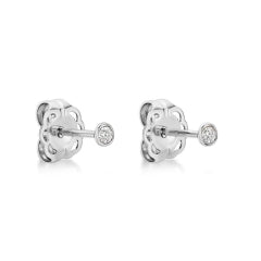 Bezel Set Diamond Earrings