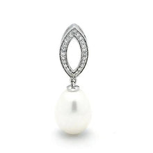 Load image into Gallery viewer, White Gold, Diamond &amp; Pearl Pendant
