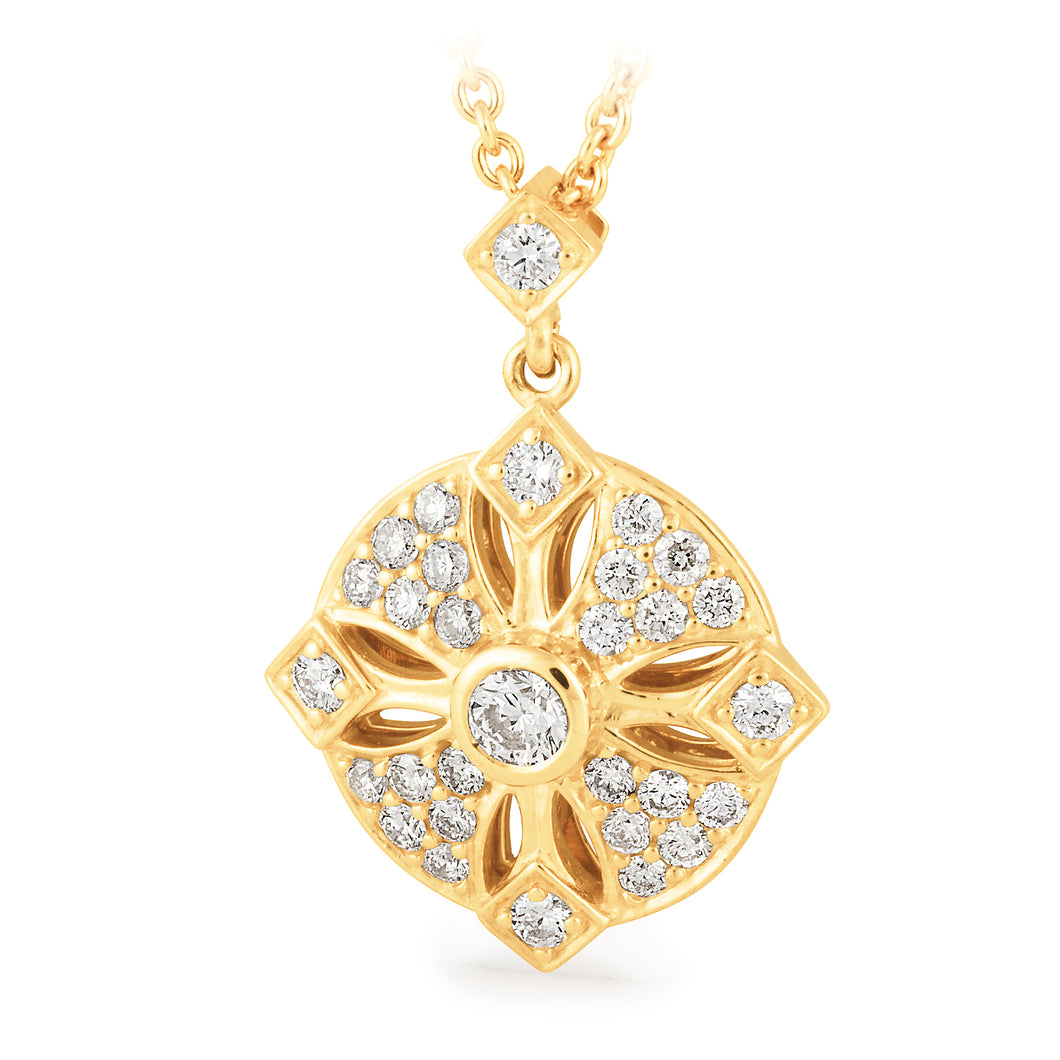 Yellow Gold Diamond Pendant
