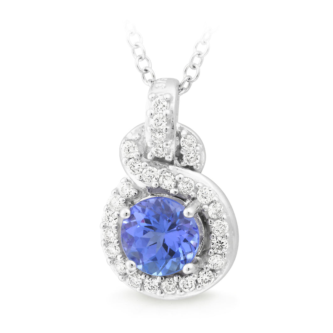 Tanzanite and Diamond Pendant