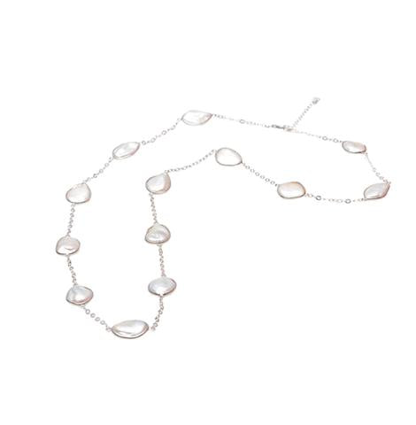 Sterling Silver and Keshi Pearl Necklace