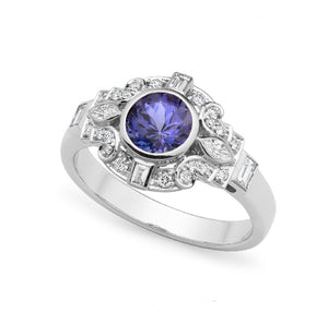 Tanzanite and Diamond Ring